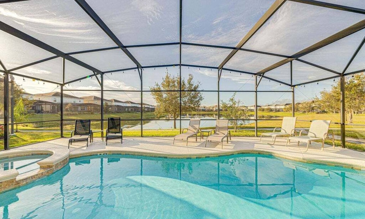 Kissimmee Villa | 371 - 6 Bed Villa with Modern Decor, South Pool & Water View