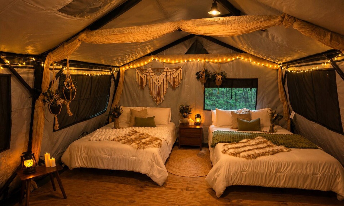 Beersheba Springs RV Rental | Glamping Yurt with AC at Greeter Falls Campground