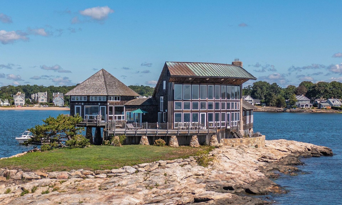 Pine Orchard House | Lux Private Island with Window Wall Modern House