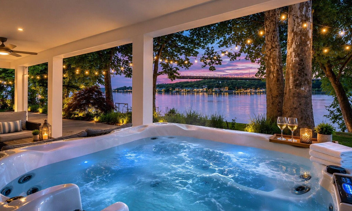 Prospect House | Riverfront Home on the Ohio River, Private Dock, Hot Tub, Sleeps 8