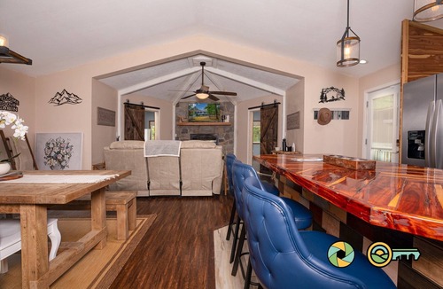 Bergton Cabin | Bluestone Court | Pool, hot tub, fabulous outdoor living!