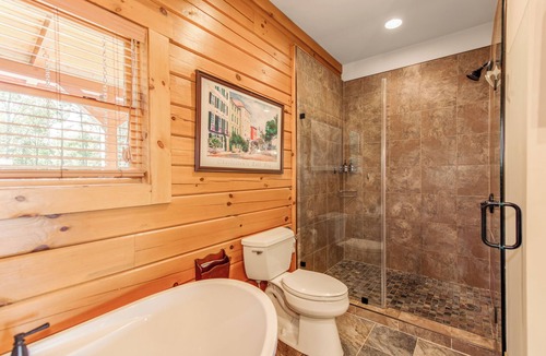 Dixie - Berryhill Cabin | Lakefront Log Cabin - Hot Tub, Pickleball Ct, Fire Pits, 2-Story Dock, Game Room