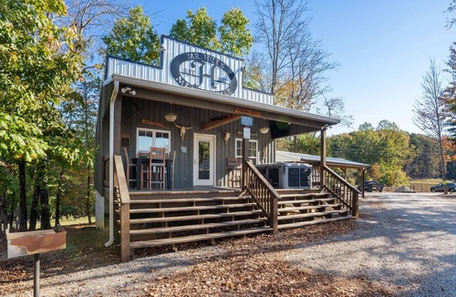 Bryant Cabin | Mr Hills Mercantile Cabin with a hot tub