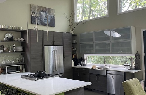 Miller Beach House | Private Wooded Acre, Soaring Windows in Nat’l Park, 2 blocks to the beach