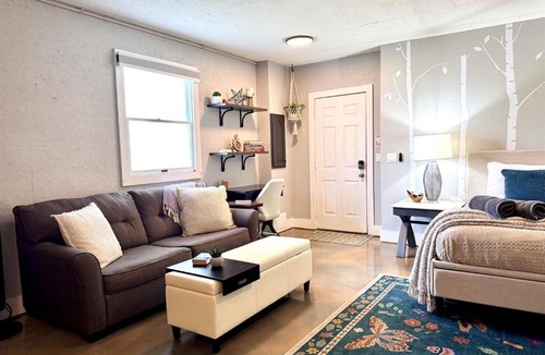 McLean County Apartment | Set on peaceful 5 acres, 5 min from town, Private Building, Level 2 EV Charger