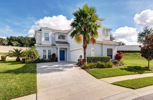 Haines City Villa | Stunning 6 BR/4.5 BA Pool and A/C Games Room Villa, not overlooked, sun all day