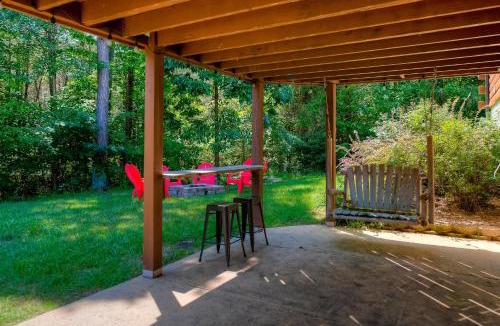 Livingston House | Three-story dog-friendly home with large deck, wood swing, firepit, lawn, & more