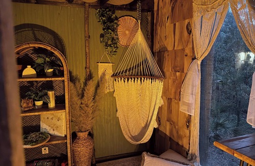 Arcadia Cabin | Tiny Off Grid TREEHOUSE with AC