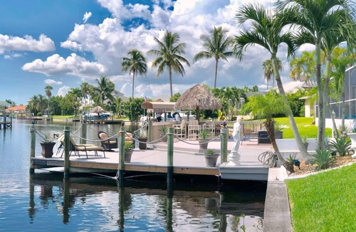 Cape Coral Villa | Waterfront Villa with Pool, Hot Tub and oversized dock ! Quick Gulf Access