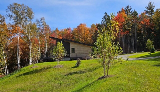 1B Contemporary cabin in magnificent setting, luxury and comfort, hot tub, AC!