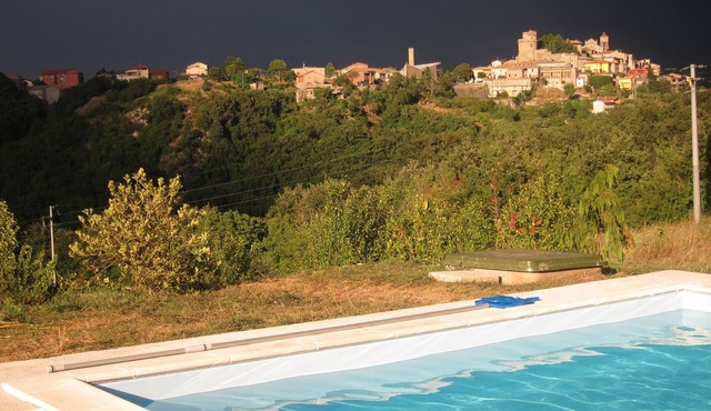 A relaxing vacation in the hills with a pool