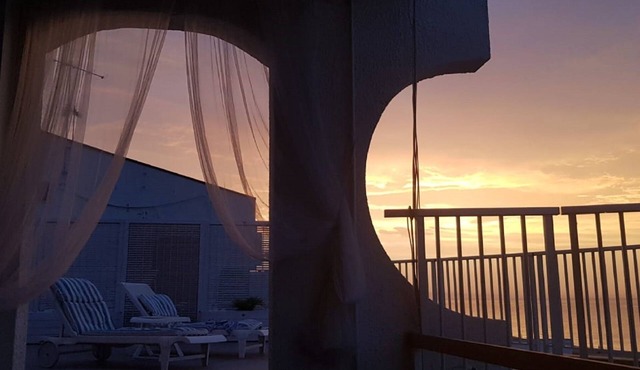 A terrace on the sea