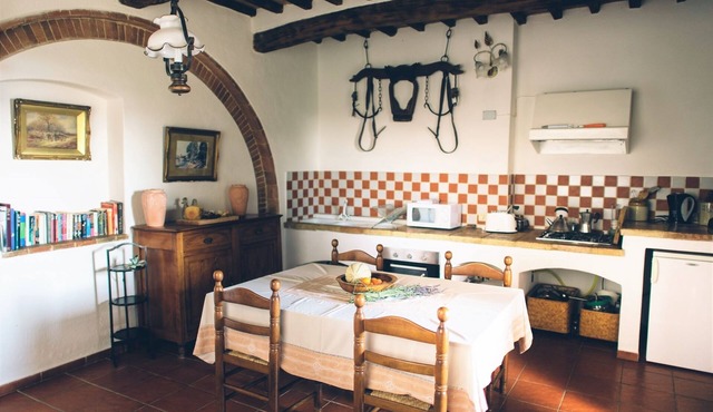 Beautiful apartment in Chianti on organic farm with pool and 360° sunset views