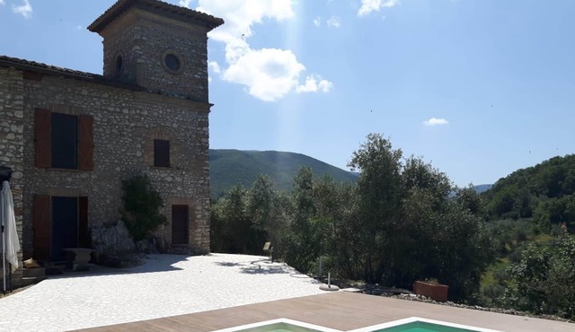 Casperia: Unique medieval stone-house with character & panoramic garden just 45-min drive from Rome