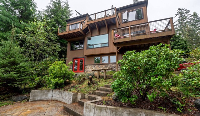 Deception Pass home with forest and bay views