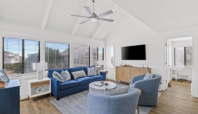 Escape to Sandy Dreams, a beautifully remodeled villa perfectly situated on Bald Head Island.