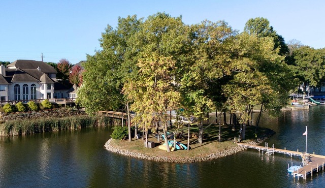 Hilltop Haven 3BR Lakefront Escape – Private Island, Hot Tub, Kayaks, Pool Table
