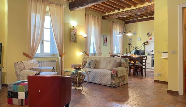 In the historic center spacious apartment adjacent "Villa Bottini" .