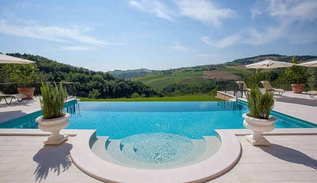 Luxury holiday with private pool and breathtaking panoramic in nature