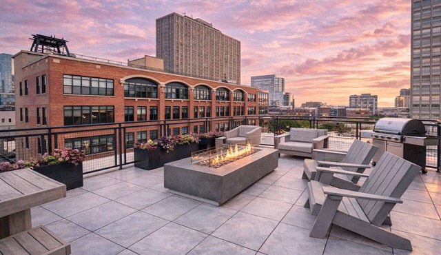 McCormick Place 2BR Oasis with Patio, Gym Near Museum Campus & Soldier Field