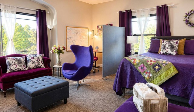 QUIET PURPLE PEACE RETREAT CLOSE TO DOWNTOWN INDY – WOMEN ONLY - SAFE & SECURE