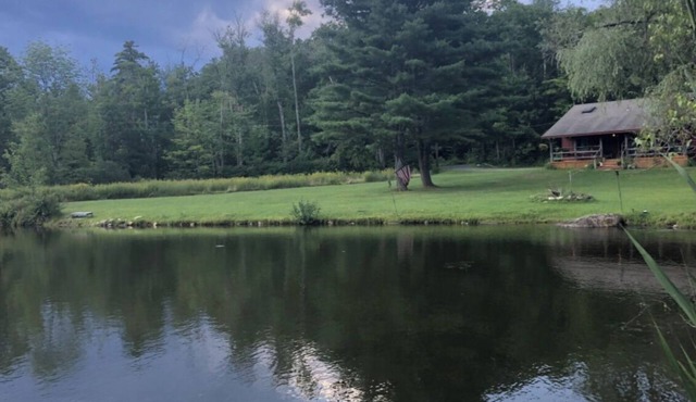 Rustic cabin on private pond and 7 acres -Nature immersion! Hummingbirds to owls