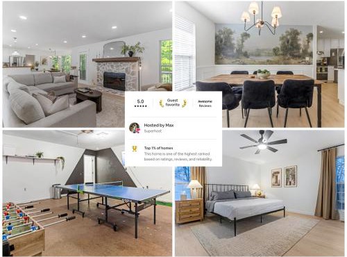 Sleeps 12 | 2 Kings w/Ping-Pong, Gym, Arcade, BBQ
