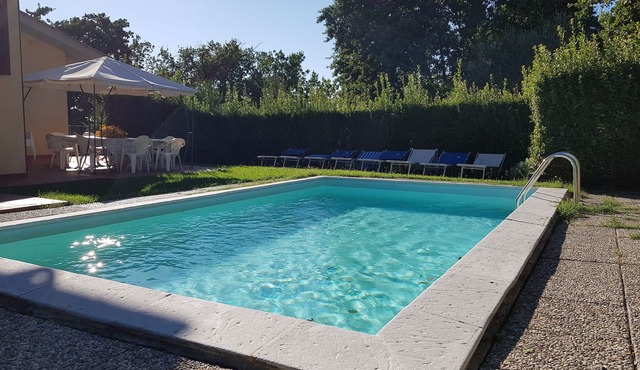 Typical Tuscan villa with pool, near Lucca. Beautiful panoramic terrace
