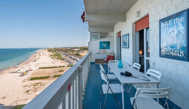 Vacation apartment with sea view.