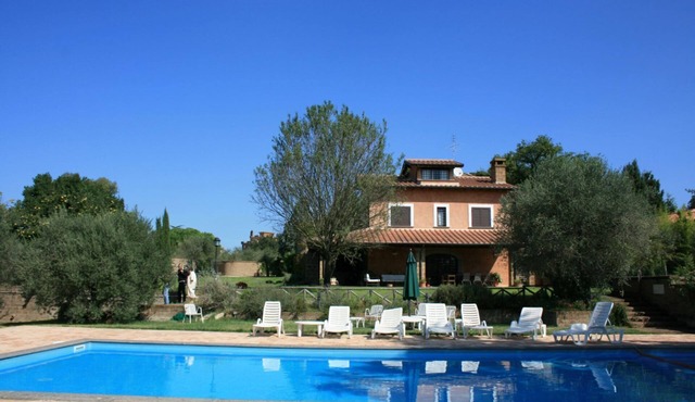 Villa with private pool and large garden, at Corchiano, only 60 km from Rome. Ideal for those who wa