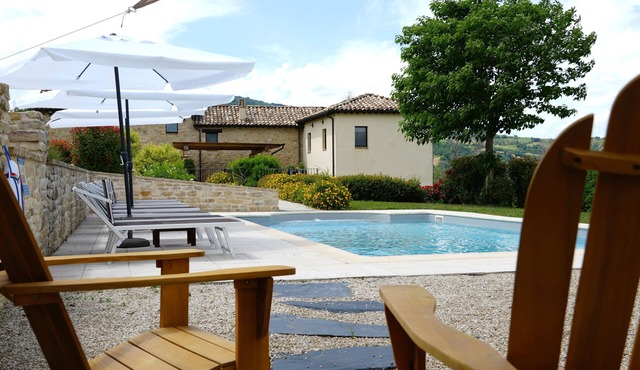 Villa with stunning views of the hills and private pool.